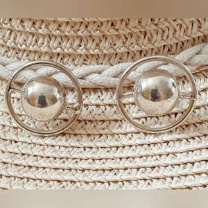 Sterling Silver Circular Earrings